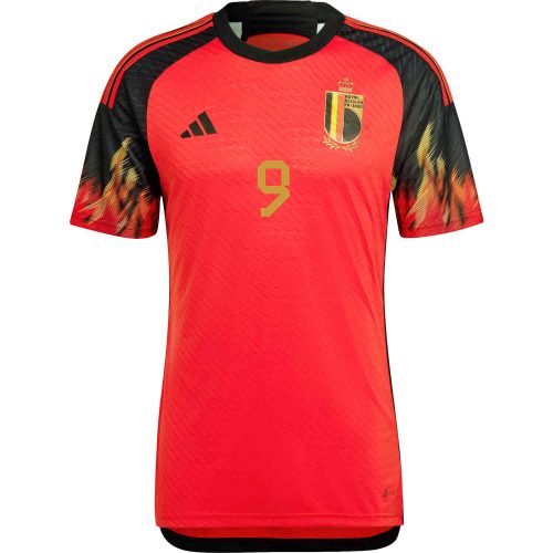 2022 adidas Romelu Lukaku Belgium Home Authentic Jersey