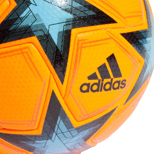 adidas Winter Finale 22 Pro Official Match Soccer Ball – Solar Orange & Silver Metallic with Bright Cyan