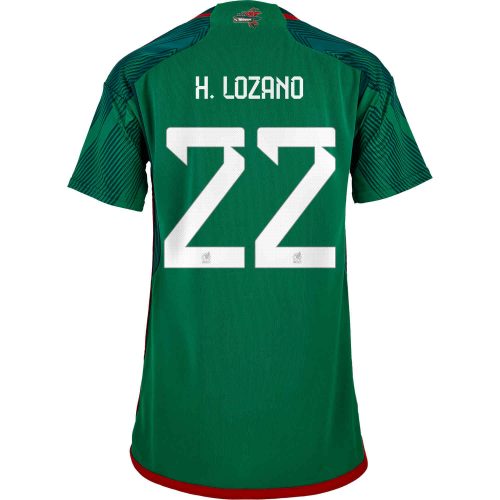 2022 Womens adidas Hirving Lozano Mexico Home Jersey