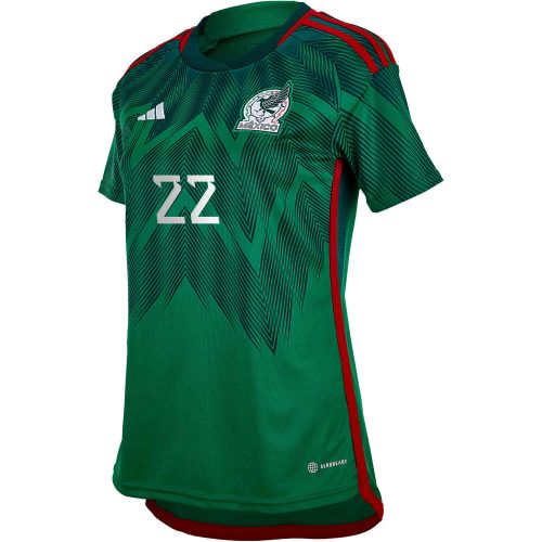 2022 Womens adidas Hirving Lozano Mexico Home Jersey