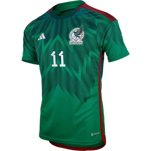 2022 Kids adidas Diego Lainez Mexico Home Jersey