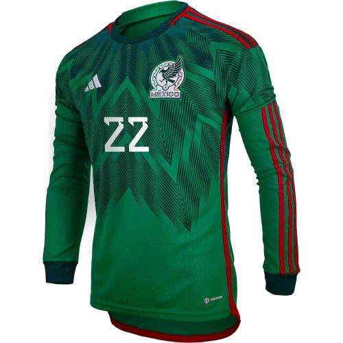 2022 adidas Hirving Lozano Mexico L/S Home Jersey