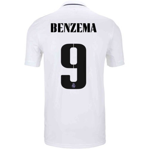 2022/23 adidas Karim Benzema Real Madrid Home Jersey