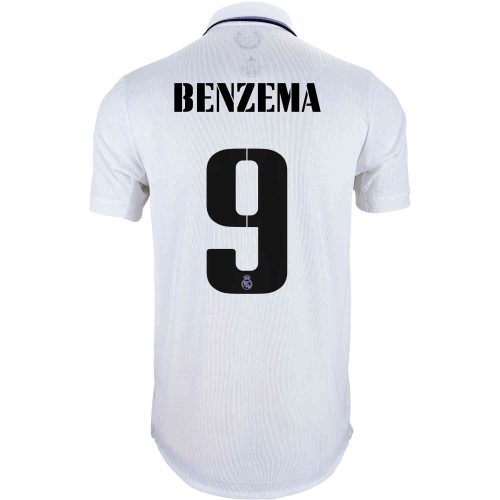 2022/23 adidas Karim Benzema Real Madrid Home Authentic Jersey