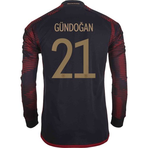 2022 adidas Ilkay Gundogan Germany L/S Away Jersey