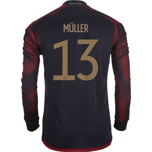 2022 adidas Thomas Muller Germany L/S Away Jersey