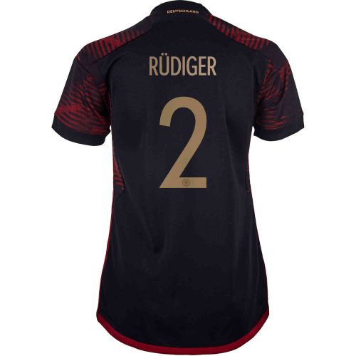 2022 Womens adidas Antonio Rudiger Germany Away Jersey