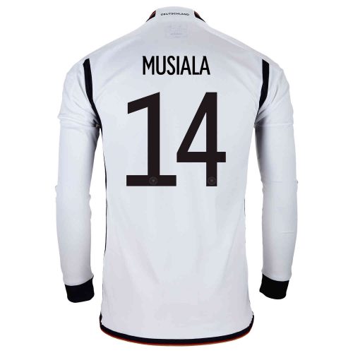 2022 adidas Jamal Musiala Germany L/S Home Jersey
