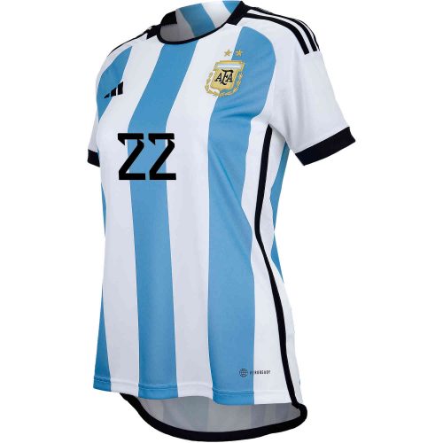 2022 Womens adidas Lautaro Martinez Argentina Home Jersey