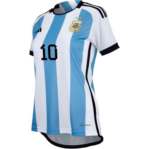 2022 Womens adidas Lionel Messi Argentina Home Jersey