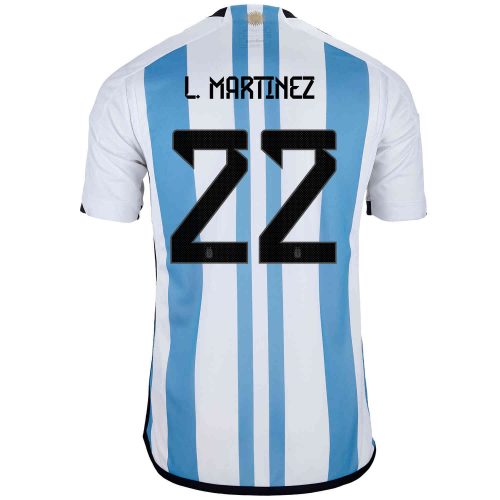2022 Kids adidas Lautaro Martinez Argentina Home Jersey