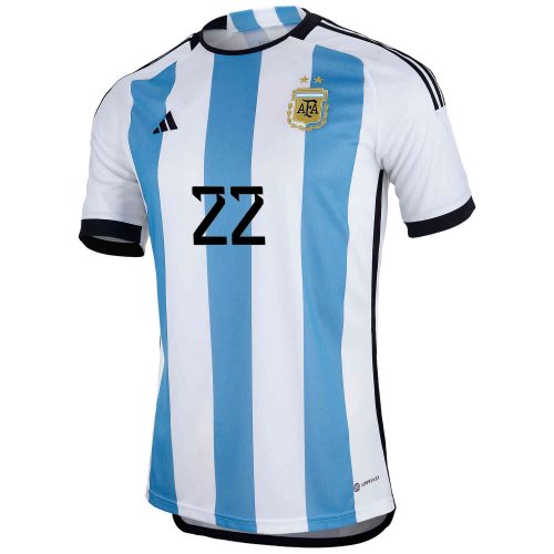 2022 Kids adidas Lautaro Martinez Argentina Home Jersey