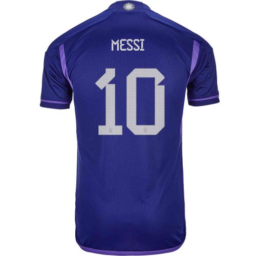 2022 Kids adidas Lionel Messi Argentina Away Jersey