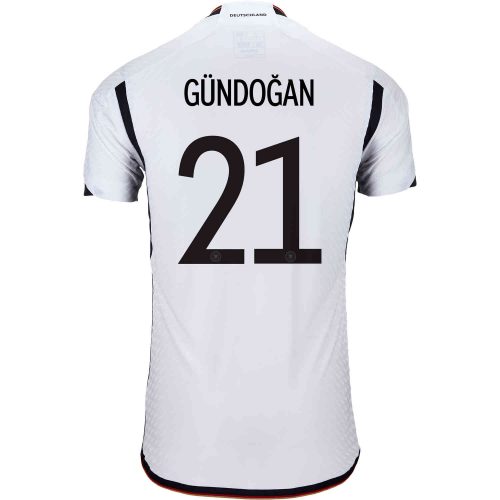 2022 adidas Ilkay Gundogan Germany Home Authentic Jersey