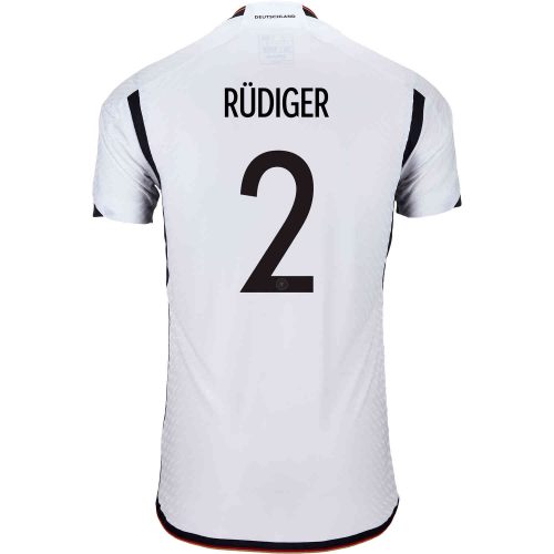 2022 adidas Antonio Rudiger Germany Home Authentic Jersey