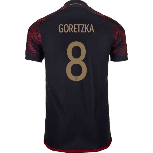 2022 adidas Leon Goretzka Germany Away Authentic Jersey