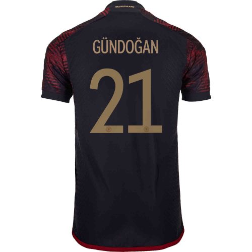 2022 adidas Ilkay Gundogan Germany Away Authentic Jersey