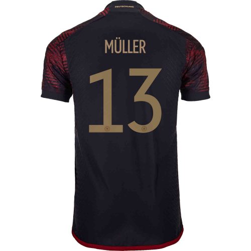 2022 adidas Thomas Muller Germany Away Authentic Jersey