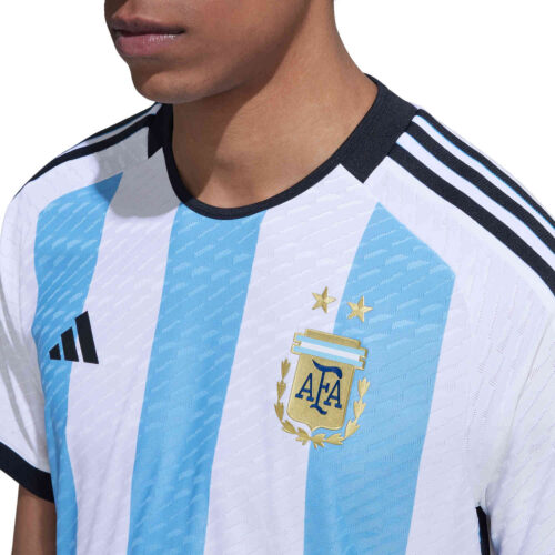2022 adidas Lionel Messi Argentina Home Authentic Jersey