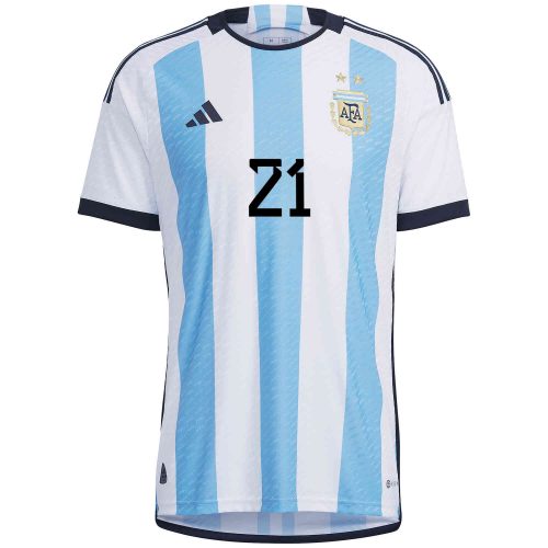 2022 adidas Paulo Dybala Argentina Home Authentic Jersey