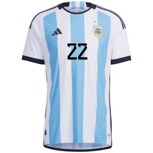 2022 adidas Lautaro Martinez Argentina Home Authentic Jersey