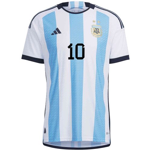 2022 adidas Lionel Messi Argentina Home Authentic Jersey