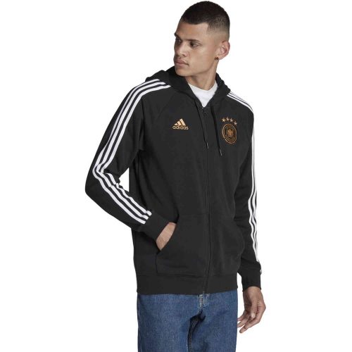 adidas Germany Full-zip Lifestyle Hoodie – Black/White