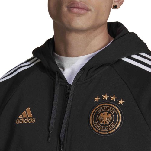 adidas Germany Full-zip Lifestyle Hoodie – Black/White