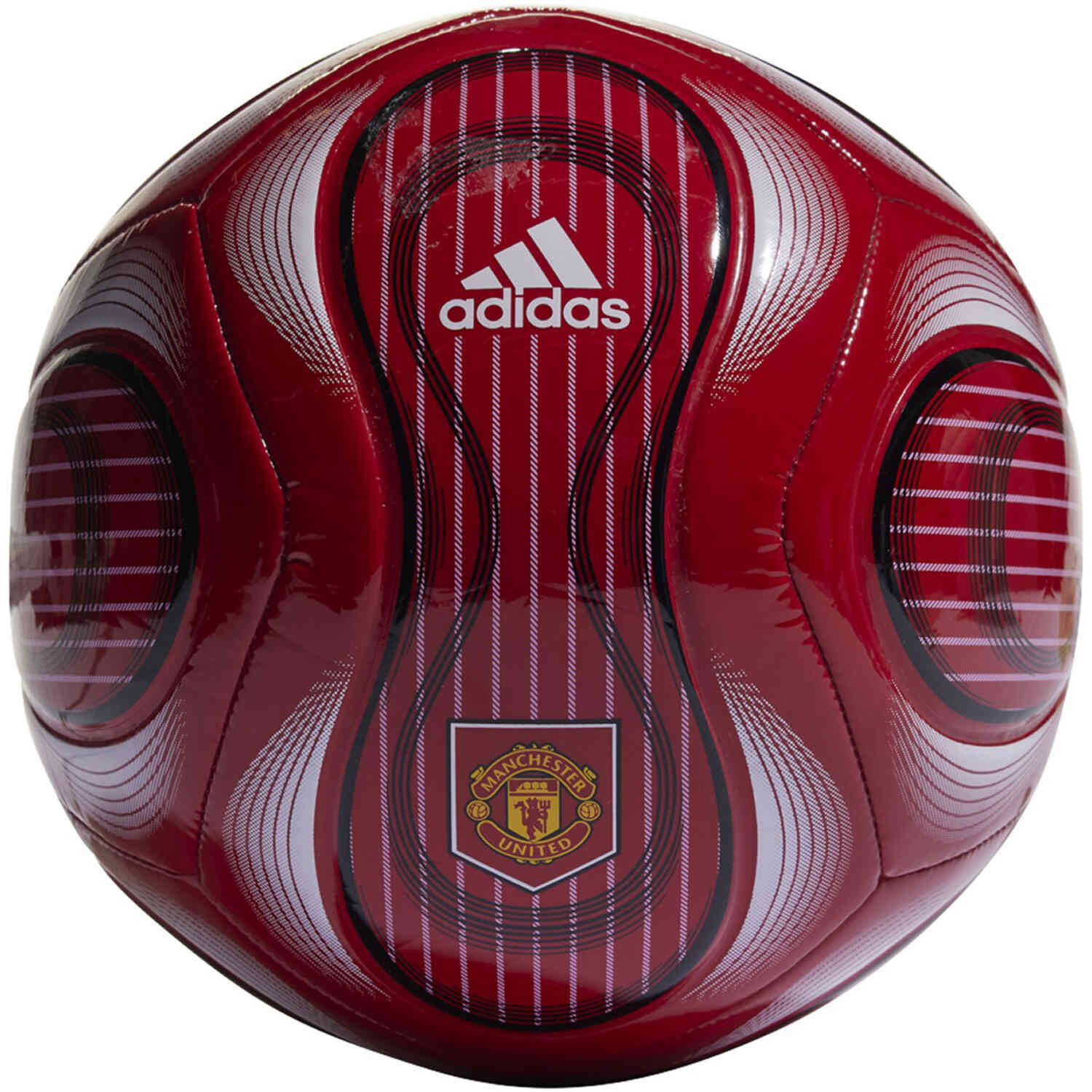 adidas Manchester United Teamgeist Club Ball - Real Red & Black White - SoccerPro