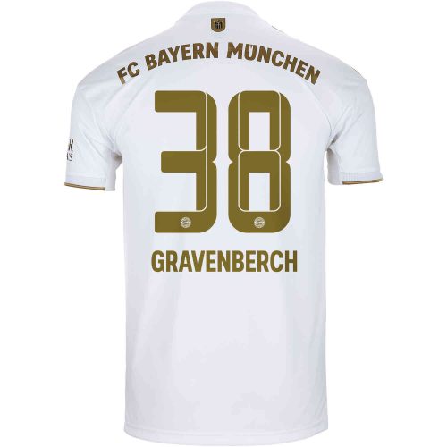 2022/23 Kids adidas Ryan Gravenberch Bayern Munich Away Jersey
