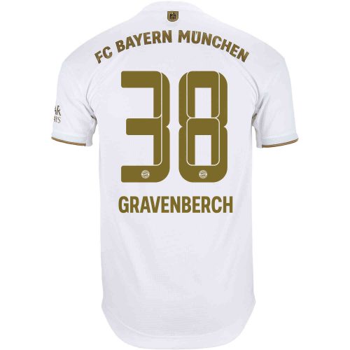 2022/23 adidas Ryan Gravenberch Bayern Munich Away Authentic Jersey