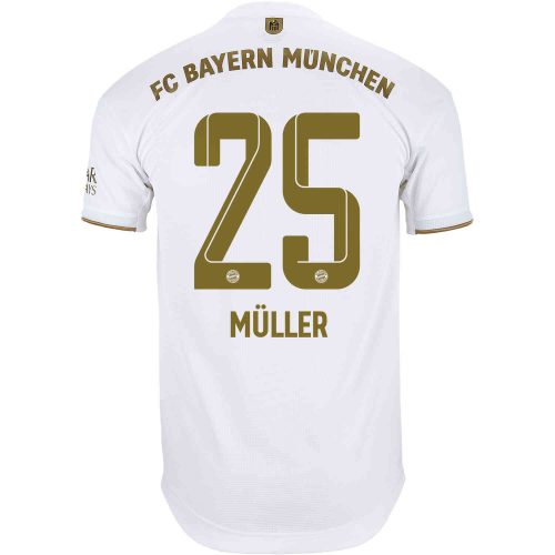 2022/23 adidas Thomas Muller Bayern Munich Away Authentic Jersey