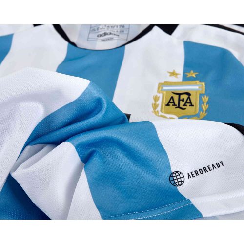 2022 Kids adidas Lionel Messi Argentina Home Jersey