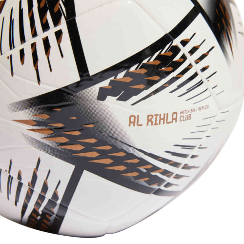 adidas Germany Rihla Club Soccer Ball – White & Black with Tactile Gold Metallic