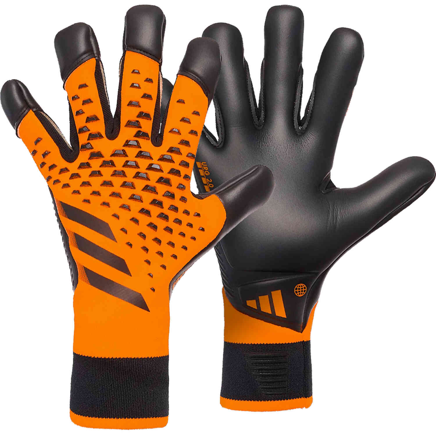 adidas PREDATOR 20 PRO HYBRID Soccer Goalkeeper Gloves | White-Orange