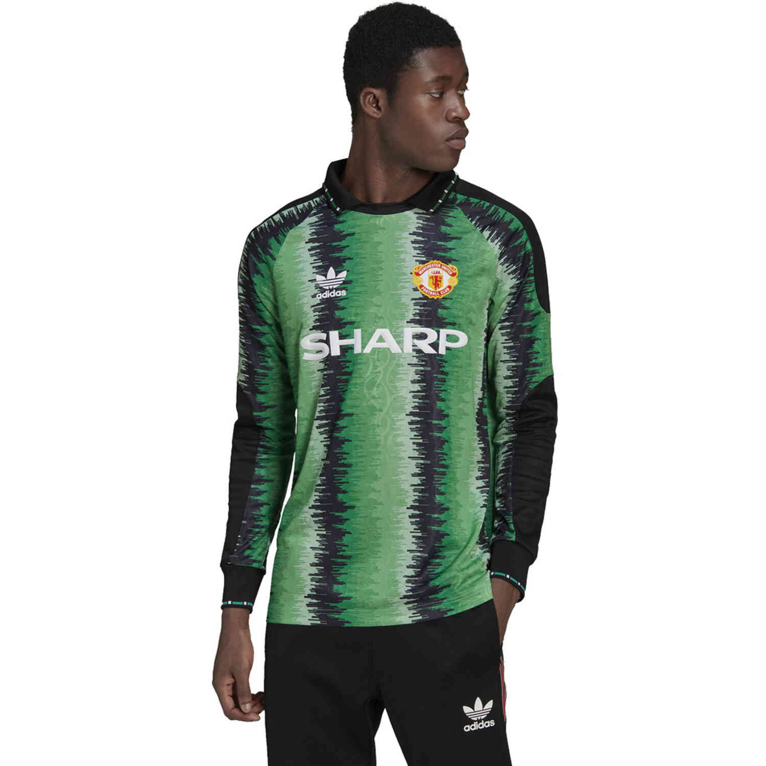 Adidas Manchester United Icon Goalkeeper Jersey Black XS Mens