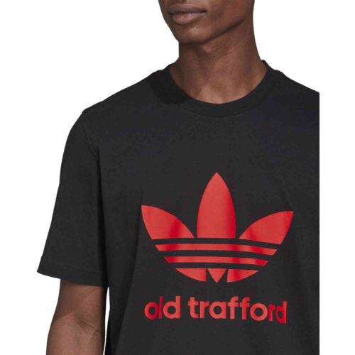 adidas Originals Manchester United Old Trafford Trefoil Tee – Black