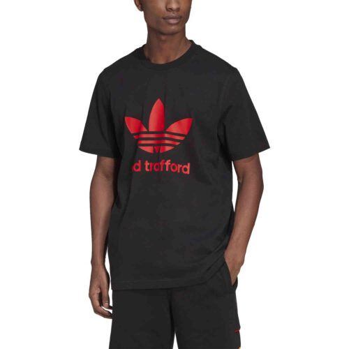 adidas Originals Manchester United Old Trafford Trefoil Tee – Black