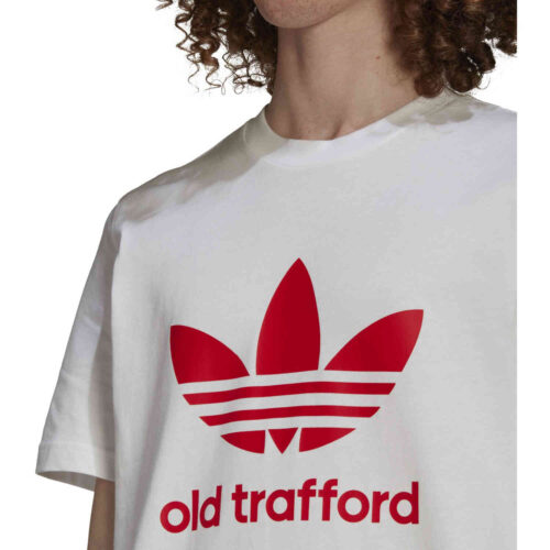 adidas Originals Manchester United Old Trafford Trefoil Tee – White