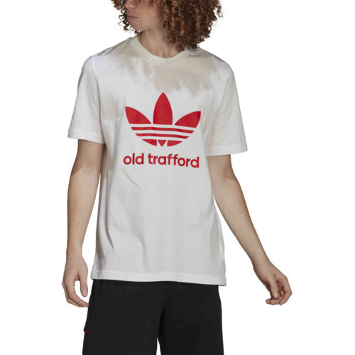 adidas Originals Manchester United Old Trafford Trefoil Tee – White