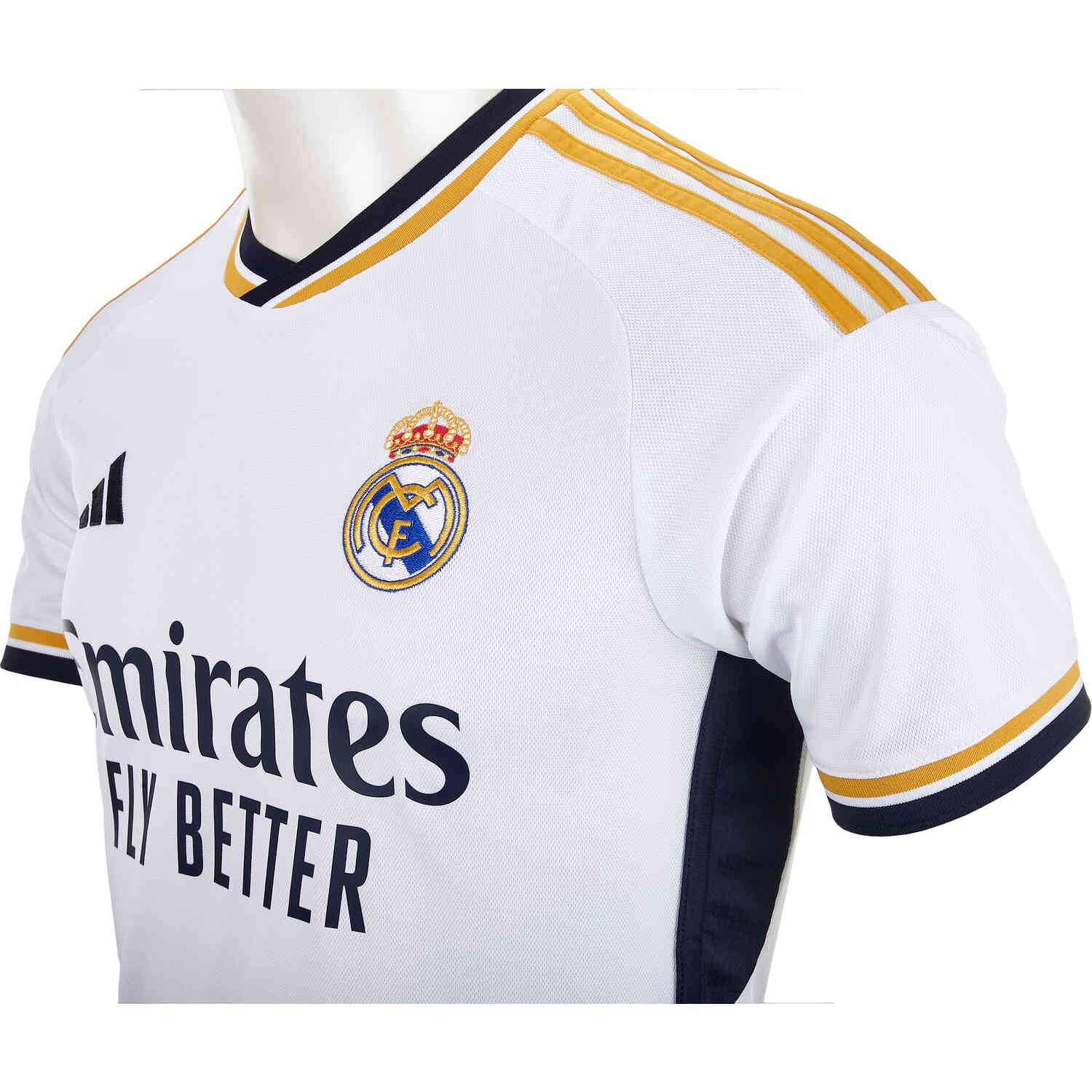 19/20 Real Madrid Home Jersey/ Fly Emirates (White Gold)