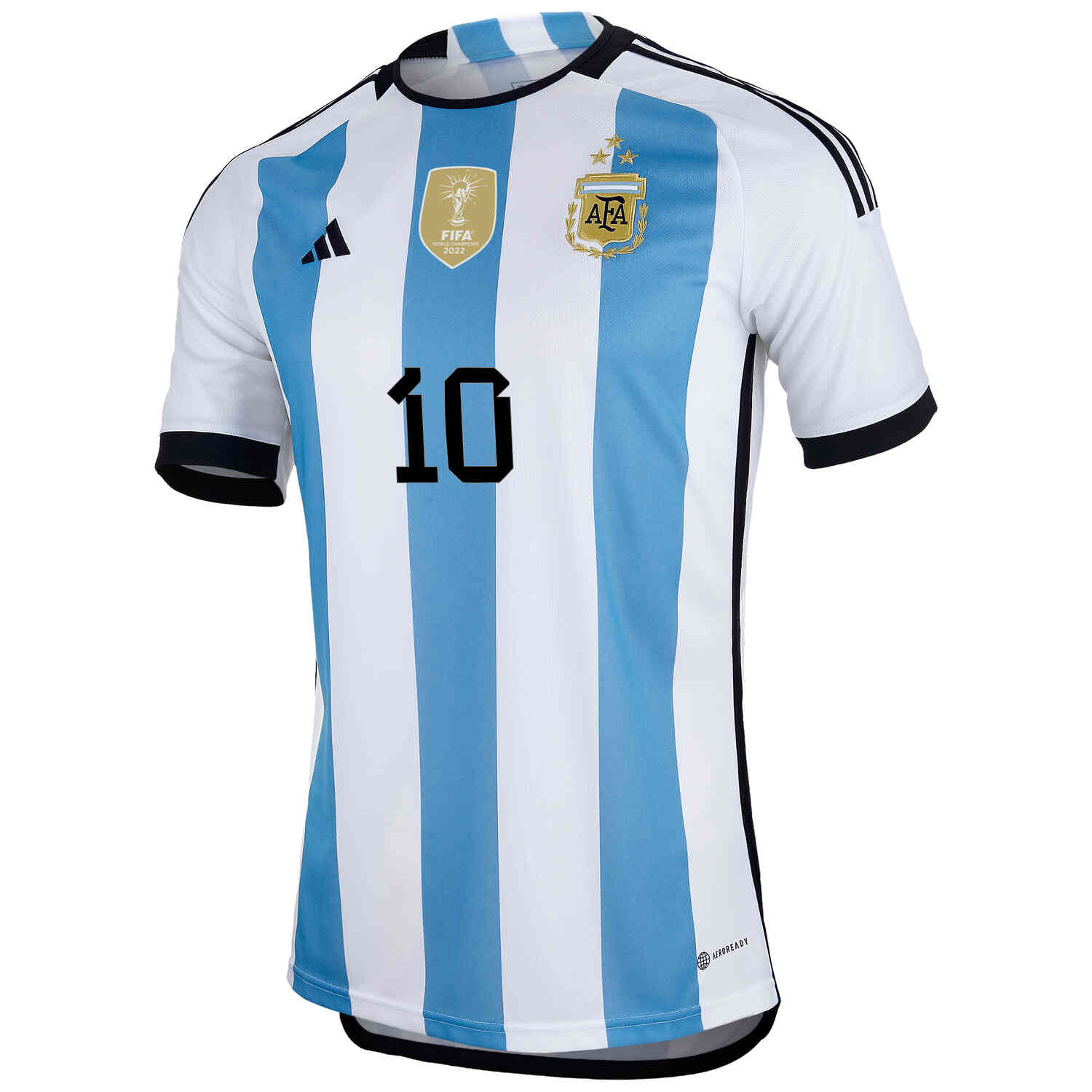 2022 Kids Lionel Messi 3-Star adidas Argentina Home Jersey
