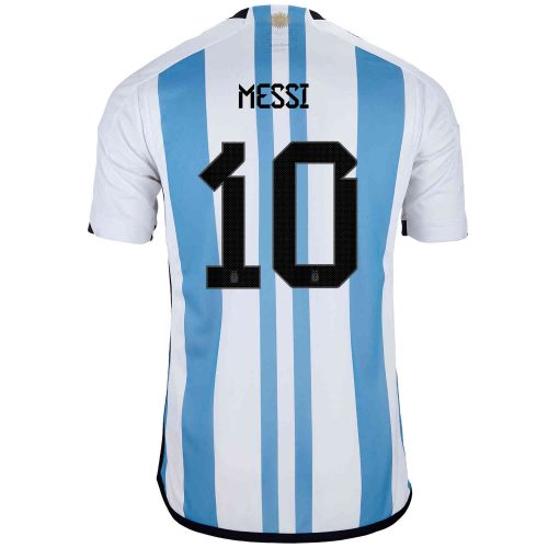 2022 Lionel Messi 3-Star adidas Argentina Home Jersey