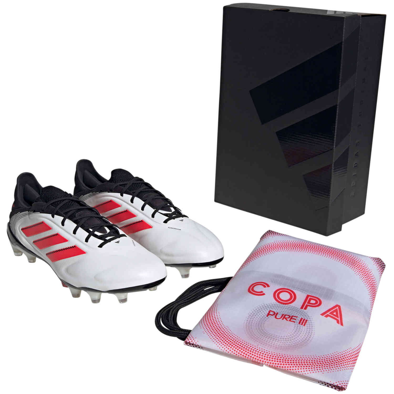 adidas Copa Pure III Elite FG - Ftwr White & Lucid Red with Core Black -  SoccerPro