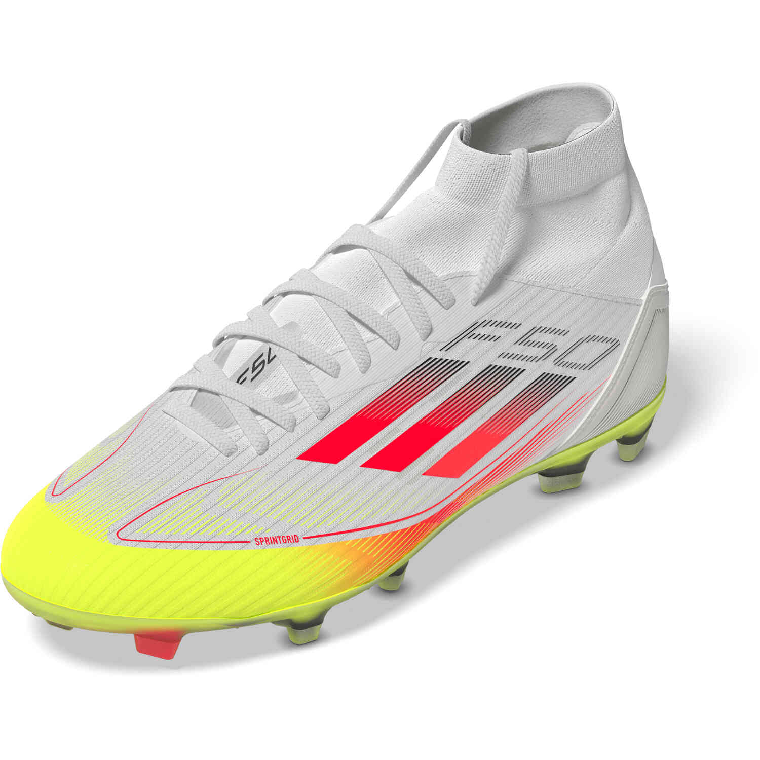 Womens adidas F50 Mid League FG - Ftwr White & Lucid Red