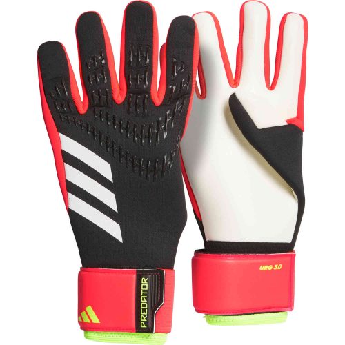 adidas Predator League Goalkeeper Gloves – Black & Solar Red with Solar Yellow