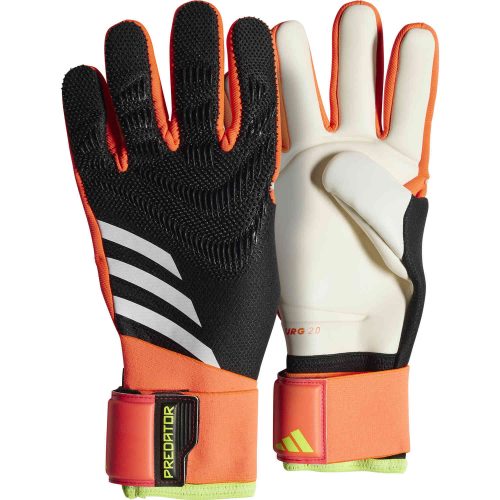 adidas Predator Competition Goalkeeper Gloves – Black & Solar Red with Solar Yellow