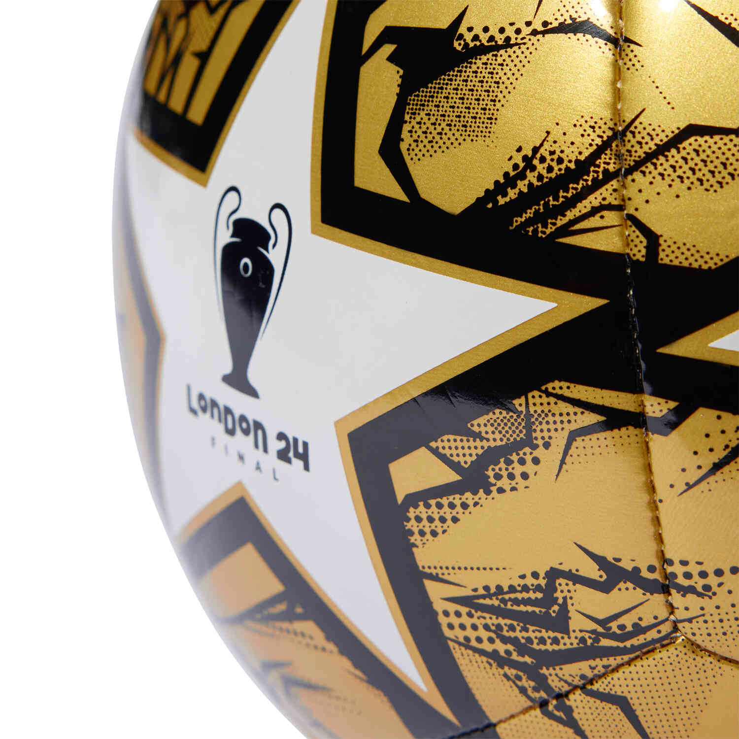 adidas UCL Club Soccer Ball - White & Gold Metallic with adidas UCL Club Soccer Ball - White & Gold Metallic with