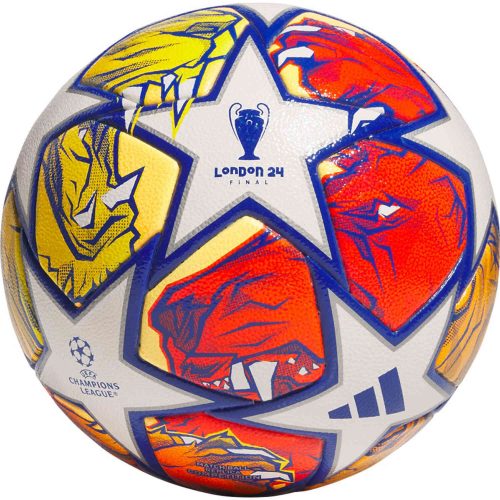 adidas UCL Competition Soccer Ball – White & Glory Blue with Flash Orange
