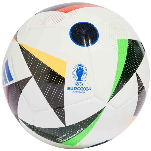 adidas Euro24 Training Ball Soccer Ball – White & Black with Glory Blue